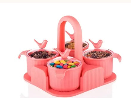 Multipurpose 4 Jar Airtight Storage Container Set