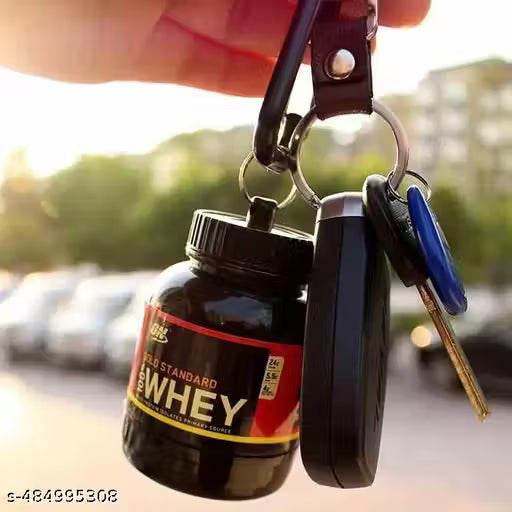 Whey Protein Powder Container Keychain - Easy to Carry Protein Powder in Gym